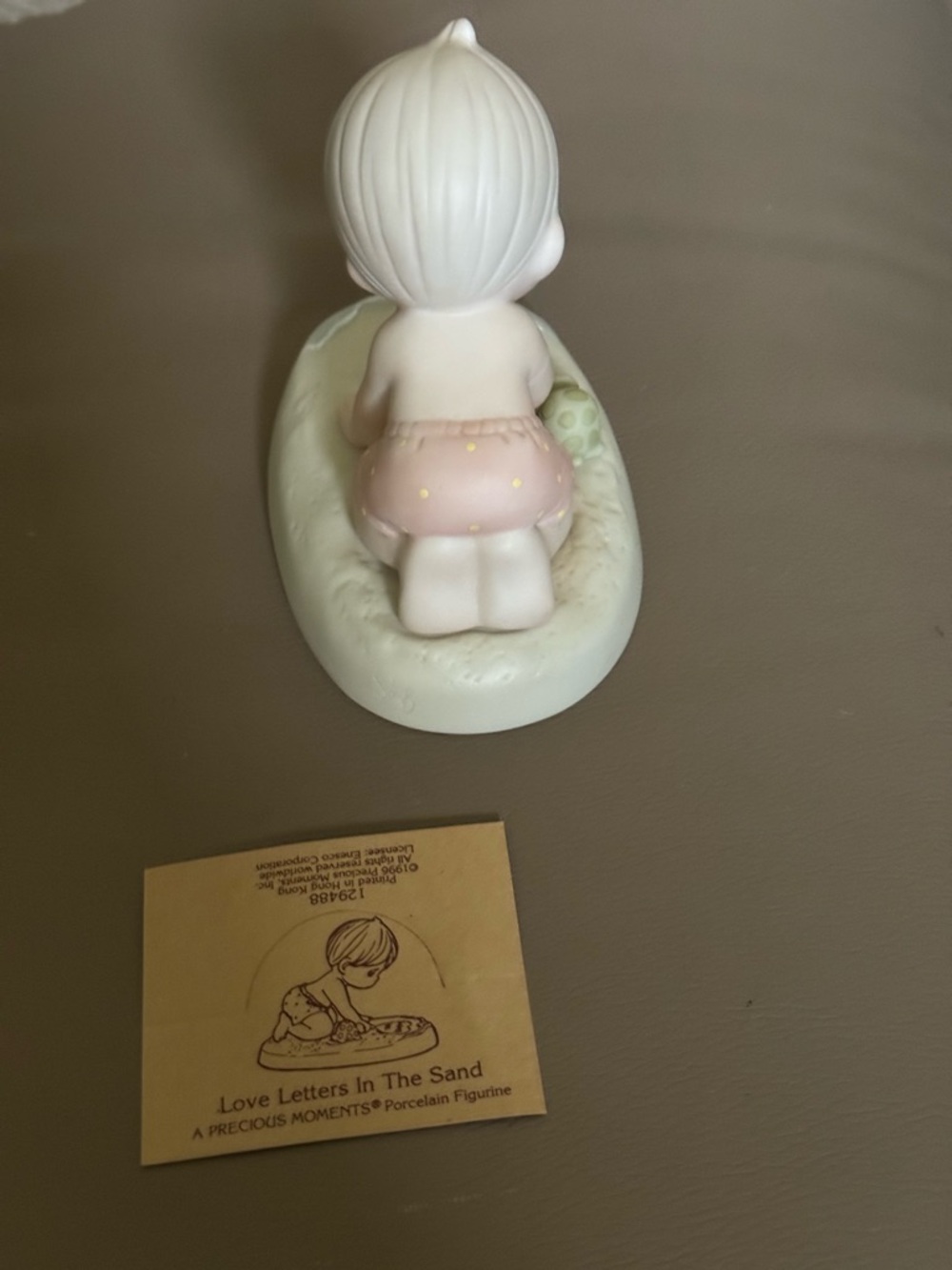 Precious Moments "Love Letters In The Sand" Porcelain Figurine - 129488